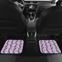 Hawaii Ti Leaf Maile Tuberose Lei Car Mats With Hanalei Leaf Purple