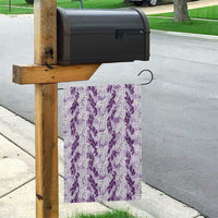 Hawaii Ti Leaf Maile Tuberose Lei Garden Flag With Hanalei Leaf Purple