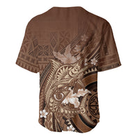 Samoa Tatau Marlin Baseball Jersey With Siapo Motifs Brown