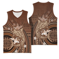 Samoa Tatau Marlin Basketball Jersey With Siapo Motifs Brown
