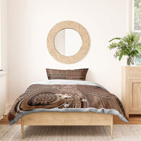 Samoa Tatau Marlin Bedding Set With Siapo Motifs Brown