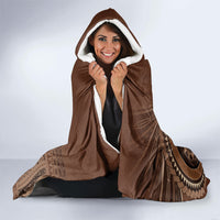 Samoa Tatau Marlin Hooded Blanket With Siapo Motifs Brown