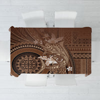 Samoa Tatau Marlin Tablecloth With Siapo Motifs Brown