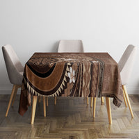 Samoa Tatau Marlin Tablecloth With Siapo Motifs Brown