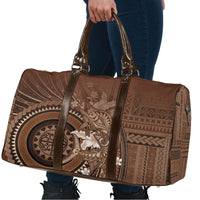 Samoa Tatau Marlin Travel Bag With Siapo Motifs Brown
