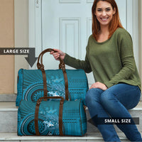 Samoa Tatau Marlin Travel Bag With Siapo Motifs Teal