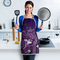 Samoa Tatau Marlin Apron With Siapo Motifs Violet