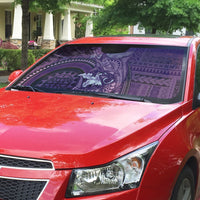 Samoa Tatau Marlin Auto Sun Shade With Siapo Motifs Violet