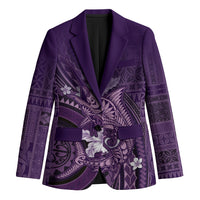 Samoa Tatau Marlin Blazer With Siapo Motifs Violet