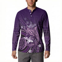 Samoa Tatau Marlin Button Sweatshirt With Siapo Motifs Violet