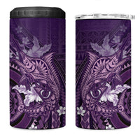 Samoa Tatau Marlin 4 in 1 Can Cooler Tumbler With Siapo Motifs Violet
