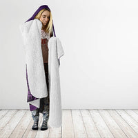 Samoa Tatau Marlin Hooded Blanket With Siapo Motifs Violet