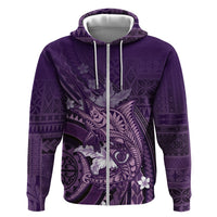 Samoa Tatau Marlin Hoodie With Siapo Motifs Violet