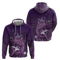 Samoa Tatau Marlin Hoodie With Siapo Motifs Violet