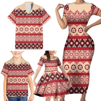 Tonga Language Week Family Matching Short Sleeve Bodycon Dress and Hawaiian Shirt Lea Faka-Tonga Everyday - Polynesian Pride