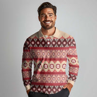 Tonga Language Week Long Sleeve Polo Shirt Lea Faka-Tonga Everyday - Polynesian Pride