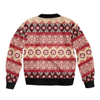 Tonga Language Week Sleeve Zip Bomber Jacket Lea Faka-Tonga Everyday - Polynesian Pride