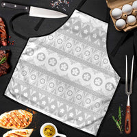 Tonga White Sunday Apron Tongan Ngatu Siale Pattern - Polynesian Pride