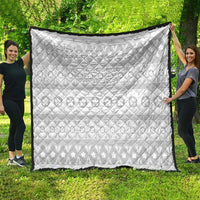 Tonga White Sunday Quilt Tongan Ngatu Siale Pattern - Polynesian Pride