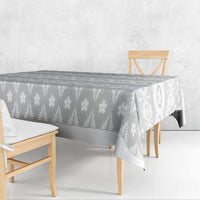 Tonga White Sunday Tablecloth Tongan Ngatu Siale Pattern - Polynesian Pride