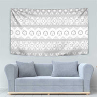 Tonga White Sunday Tapestry Tongan Ngatu Siale Pattern - Polynesian Pride