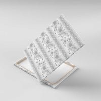 Samoa White Sunday Canvas Wall Art Samoan Tapa White Hibiscus - Polynesian Pride