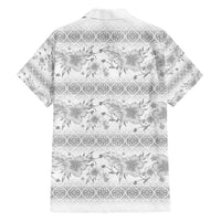 Samoa White Sunday Hawaiian Shirt Samoan Tapa White Hibiscus - Polynesian Pride