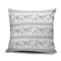 Samoa White Sunday Pillow Cover Samoan Tapa White Hibiscus - Polynesian Pride