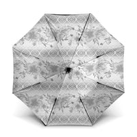 Samoa White Sunday Umbrella Samoan Tapa White Hibiscus - Polynesian Pride