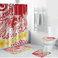 Personalised Tahiti Surfing Bathroom Set Polynesian Style LT05 Bathroom Set (4 pcs) Red - Polynesian Pride