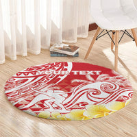 Personalised Tahiti Surfing Round Carpet Polynesian Style LT05 - Polynesian Pride