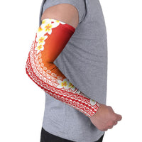 Tahiti Plumeria Tribal Pattern Arm Sleeves Wave Style Red LT05 - Polynesian Pride