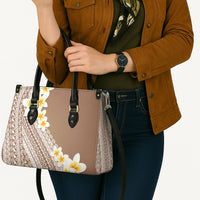 Tahiti Plumeria Tribal Pattern Leather Bag Wave Style Brown LT05 - Polynesian Pride