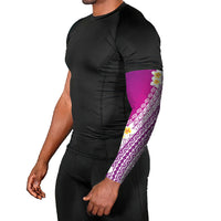 Tahiti Plumeria Tribal Pattern Arm Sleeves Wave Style Purple LT05 - Polynesian Pride