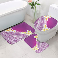 Tahiti Plumeria Tribal Pattern Bathroom Set Wave Style Purple LT05 - Polynesian Pride