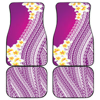 Tahiti Plumeria Tribal Pattern Car Mats Wave Style Purple LT05 - Polynesian Pride