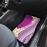 Tahiti Plumeria Tribal Pattern Car Mats Wave Style Purple LT05 - Polynesian Pride