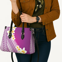 Tahiti Plumeria Tribal Pattern Leather Bag Wave Style Purple LT05 - Polynesian Pride