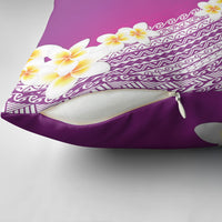 Tahiti Plumeria Tribal Pattern Pillow Cover Wave Style Purple LT05 - Polynesian Pride