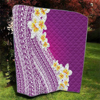 Tahiti Plumeria Tribal Pattern Quilt Wave Style Purple LT05 - Polynesian Pride