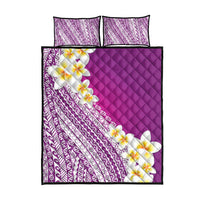 Tahiti Plumeria Tribal Pattern Quilt Bed Set Wave Style Purple LT05 - Polynesian Pride