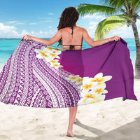 Tahiti Plumeria Tribal Pattern Sarong Wave Style Purple LT05 - Polynesian Pride