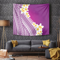 Tahiti Plumeria Tribal Pattern Tapestry Wave Style Purple LT05 Purple - Polynesian Pride