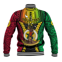 Personalized Vanuatu Baseball Jacket Vanuatuan Coat Of Arms Mix Pig Tusk Poynesian Pattern LT05 - Polynesian Pride
