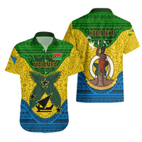 Personalized Vanuatu Malampa Province Hawaiian Shirt Coat Of Arms And Namele Fern Polynesian Pattern LT05 - Polynesian Pride