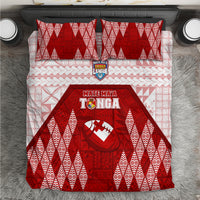 Tonga Rugby Bedding Set 2023 Pacific Championships Kupesi Ngatu Mate Maa LT05 Red - Polynesian Pride