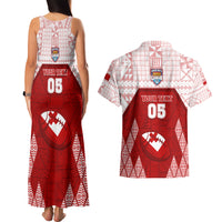 Custom Tonga Rugby Couples Matching Tank Maxi Dress and Hawaiian Shirt 2023 Pacific Championships Kupesi Ngatu Mate Maa LT05 - Polynesian Pride