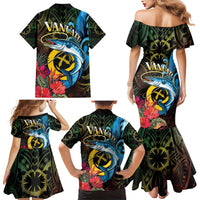 Vanuatu Fishing Family Matching Mermaid Dress and Hawaiian Shirt It's Time To Fish LT05 - Polynesian Pride