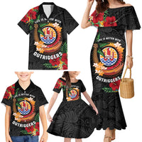 Personalised French Polynesia Outrigger Canoe Race Family Matching Mermaid Dress and Hawaiian Shirt Tropical Vibe LT05 - Polynesian Pride