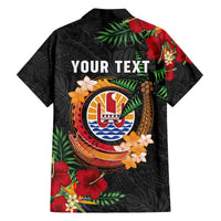 Personalised French Polynesia Outrigger Canoe Race Family Matching Off The Shoulder Long Sleeve Dress and Hawaiian Shirt Tropical Vibe LT05 - Polynesian Pride